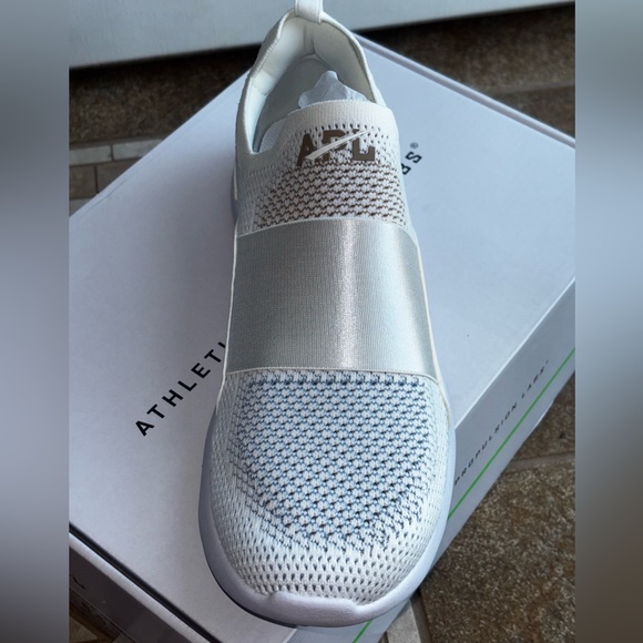 APL White and Silver Techloom Bliss Sneakers - Picture 2 of 4